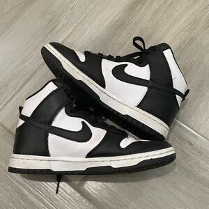 Nike Panda Dunk High Women’s Size 6.5 black and white